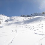 Marecottes ski tour in fresh powder snow