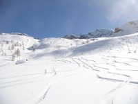 Marecottes ski tour in fresh powder snow