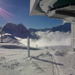 Skiable snow to the valley floor at Le Tour
