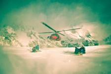 Courmayeur helicopter shot