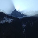 Light over the Grands Montets Chamonix