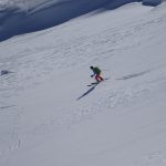 Kate on th ski down