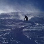 Wind and powder skiing