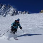 Skiing from the top of Grands Montets