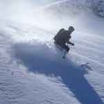 Steffen skiing the Le Tour Glacier