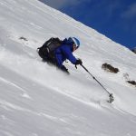 Breezy skiing Le Brevent off piste