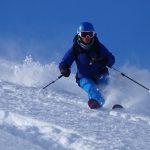 Skiing powder at St Gervais
