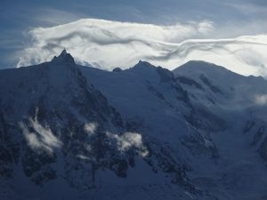 Lenticular clouds over Mont Blanc