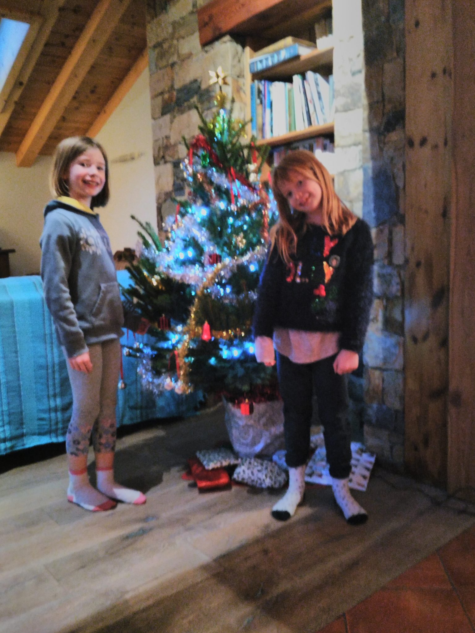 Christmas tree elves