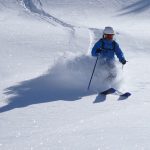 Mat skiing Powder