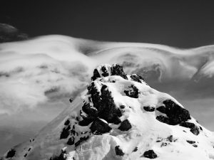 Funky clouds at the Col