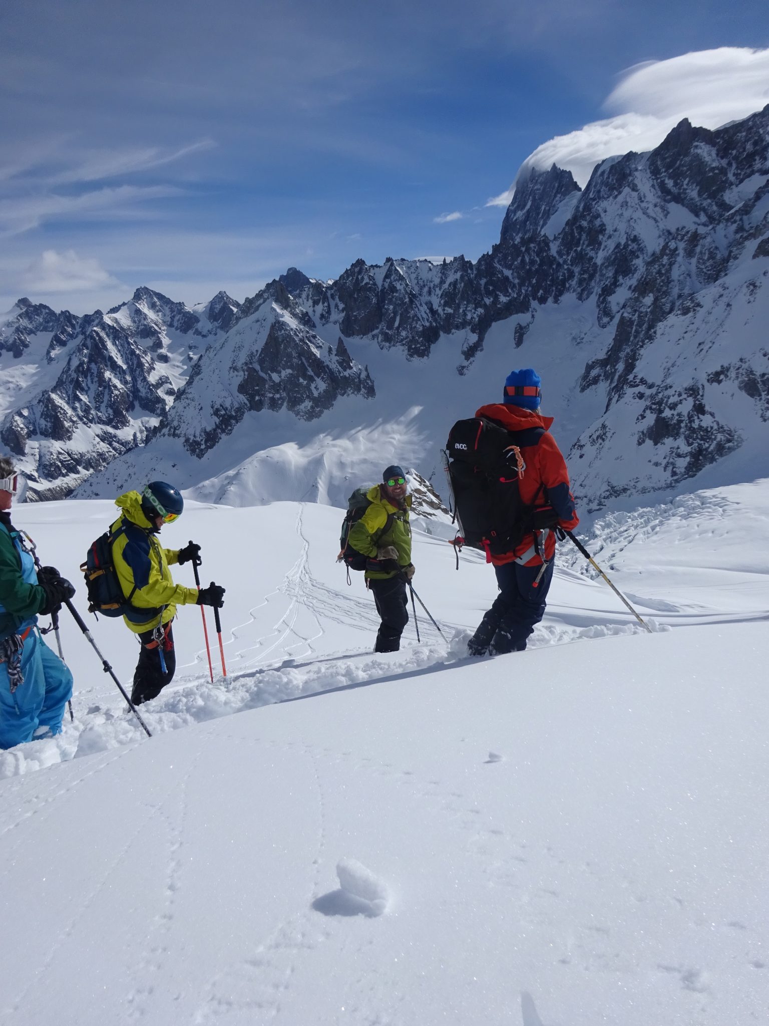 Looking down the Petit Envers du Plan