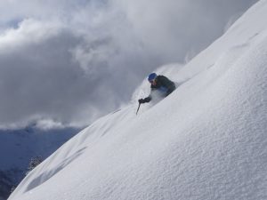 Deep powder skiing Dec 2022